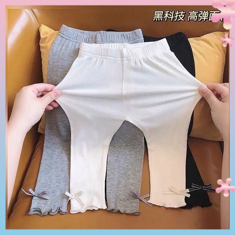 Baby Leggings Thin2022Spring and Summer New Casual Trousers Korean Style Western Style All-Matching Outerwear Girls' Long Pants