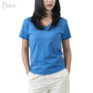 Pena house เสื้อยืดสีพื้น คอวี แขนสั้น T10BVS01