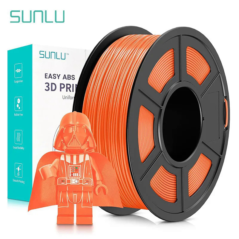 SUNLU EASY ABS Filament 1.75mm 1kg Spool Low Printing Temperature ABS Filament Neatly Wound 3D Print