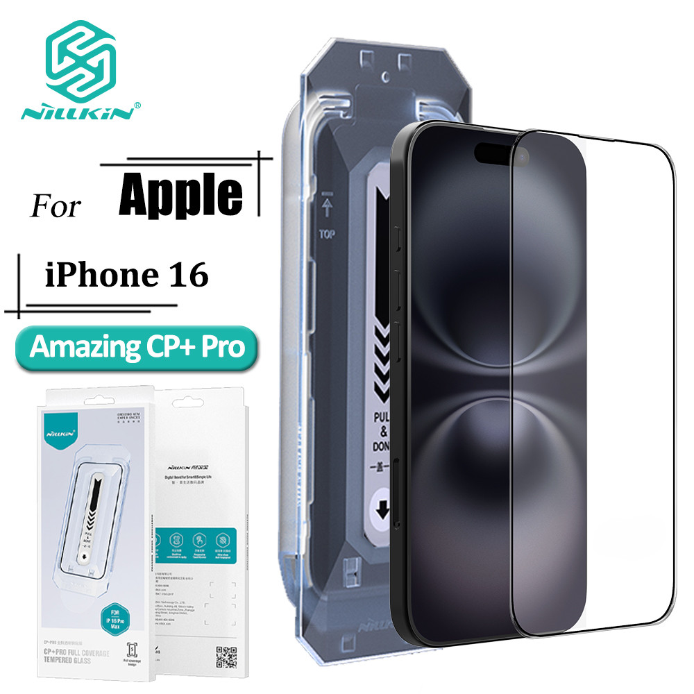 Nillkin กระจกนิรภัย iPhone 16 CP+ Pro ตัวป้องกันหน้าจอป้องกันแสงสะท้อนติดตั้งง่าย