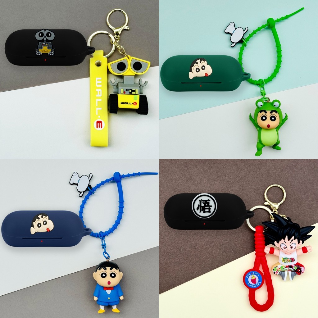 For Sony WF-C700N Case Cartoon Crayon Shin-chan Keychain Sony WF-C700N Silicone Soft Case Cute Baseb