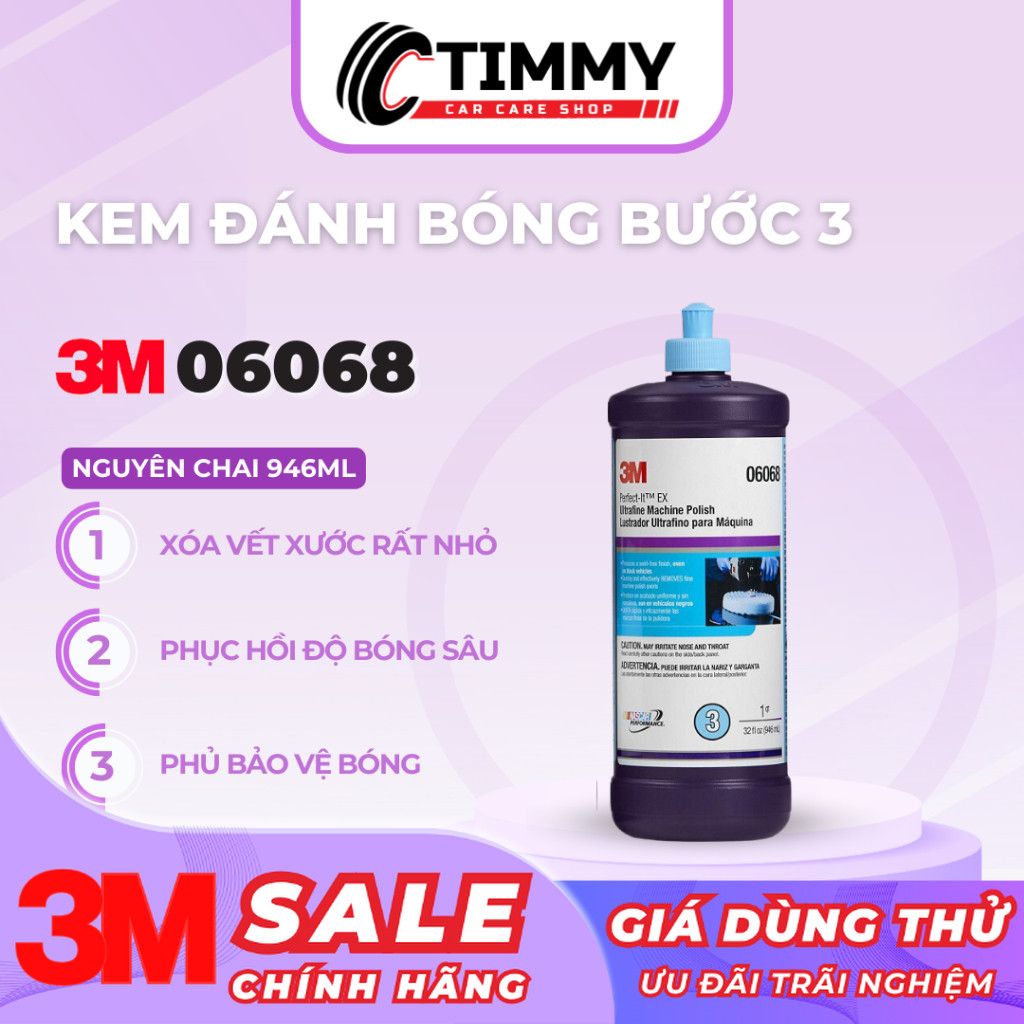 3M Premium Step 3 Polishing Cream 06068 - Perfect-It Ex Ultrafine Machine Polish (946ML) - ร้านทิมมี