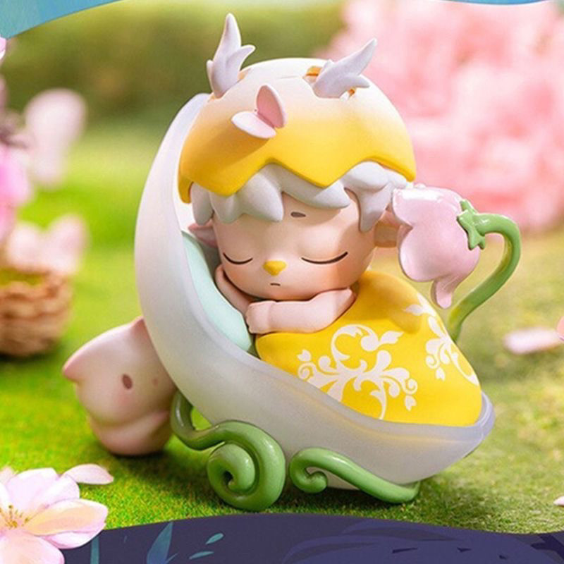 Mimi Guofeng ระเบิดลูกที่สอง Peach Blossom Spring Story Blind Box น่ารักน่ารักทำมือตกแต่งของขวัญยืนยันการชำระเงิน