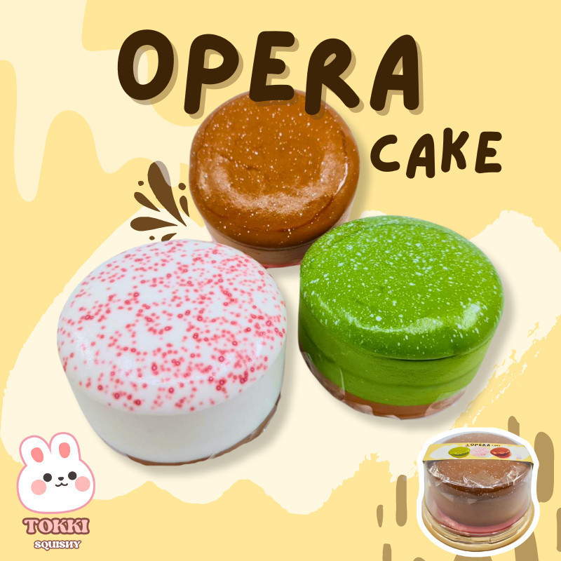 CB0795-CH75 สกุชชี่หน้าหนึบ OPERA CAKE ขนาด 9.5 cm สกุชชี่ของแท้ แบรนด์ tokki squishy