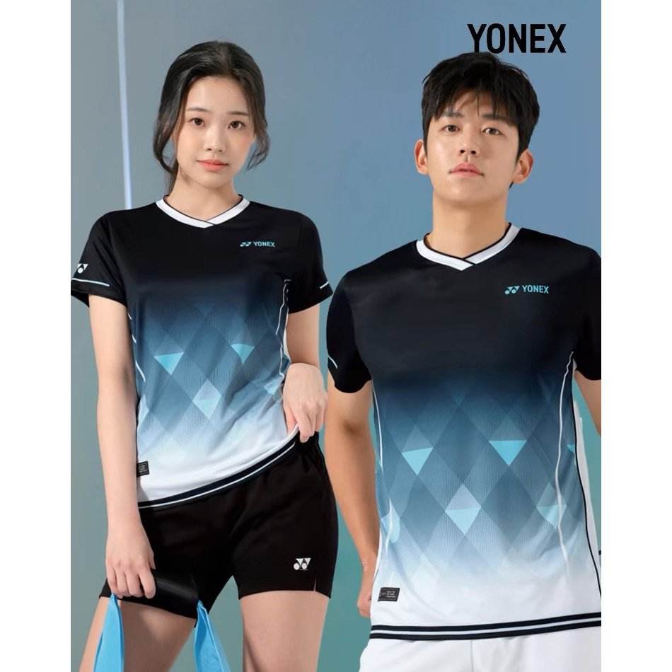 จัดส่งภายใน 48 ชั่วโมง 2024 ใหม่เสื้อเทนนิสและแบดมินตันเสื้อผู้ชายและผู้หญิงกีฬาการแข่งขันการฝึกอบรมชุดทีมระบายอากาศ 23043