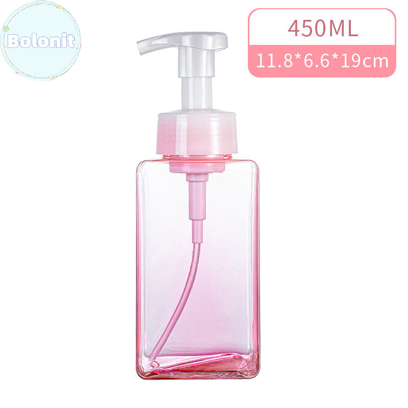 Bolonit 250/450ml Mousse Facial Cleanser โฟมขวดปั๊มพลาสติก Mini ขวดเปล่ารีฟิลสําหรับทําความสะอาดเครื่องสําอาง TH