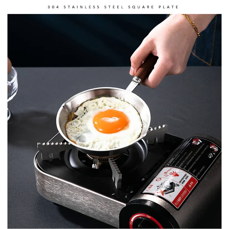 304 Stainless Steel Mini Frying Pan Small Special Induction Cooker Non-stick Oil Splashing Hot Oil