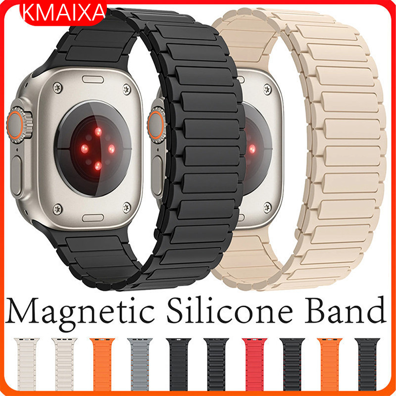 สายรัดแม่เหล็กสําหรับApple Watch Ultra 2 49 มม.Series 9 8 7 6 SE 2 5 4 3 41 45 44 40 42 38 มม.Iwatch