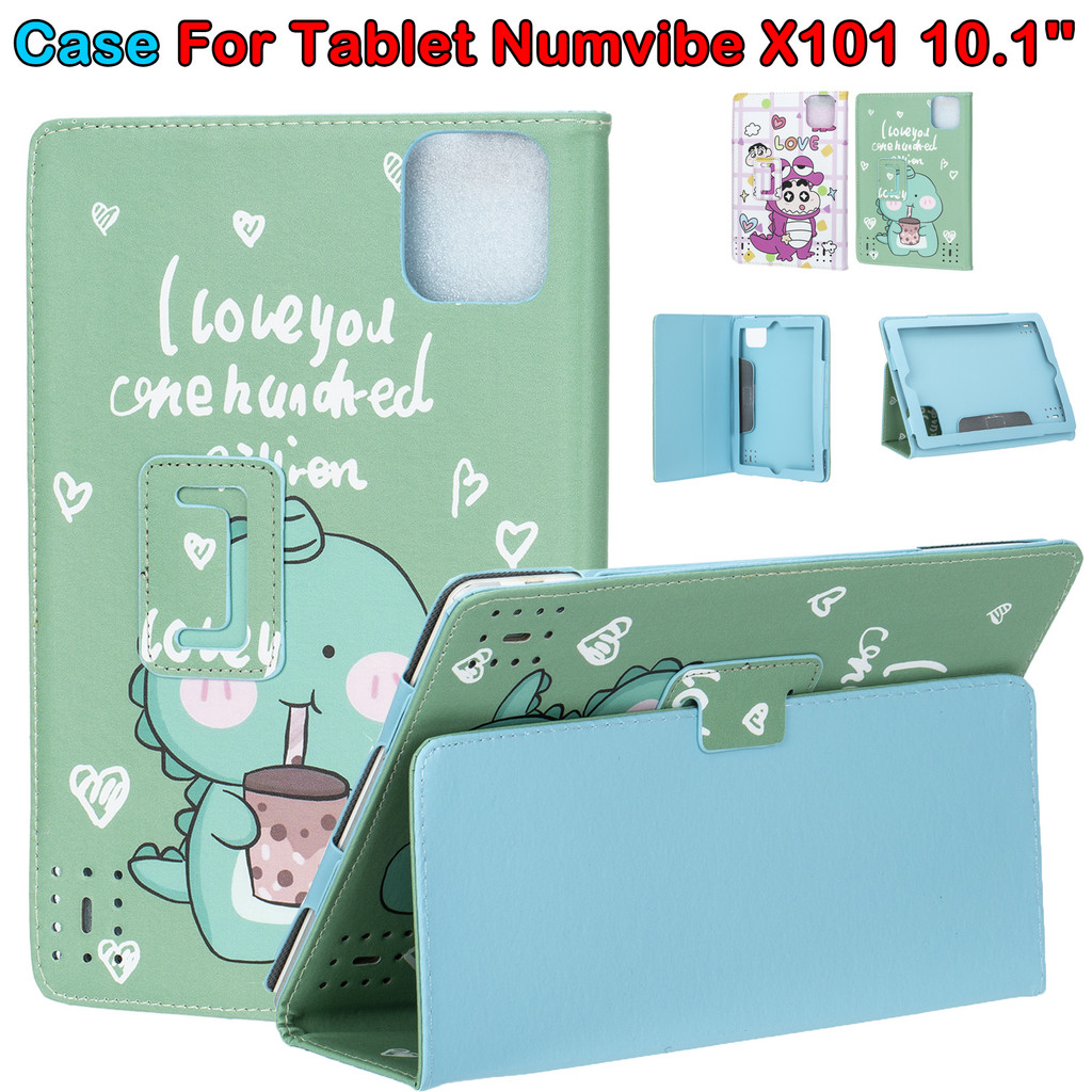 สําหรับ Android แท็บเล็ตพีซี 5G Numvibe X101 10.1 นิ้วคุณภาพสูง PU หนังฝาครอบ Novibe X101 Pro 2024 แฟชั่นรูปแบบการ์ตูนกันกระแทก