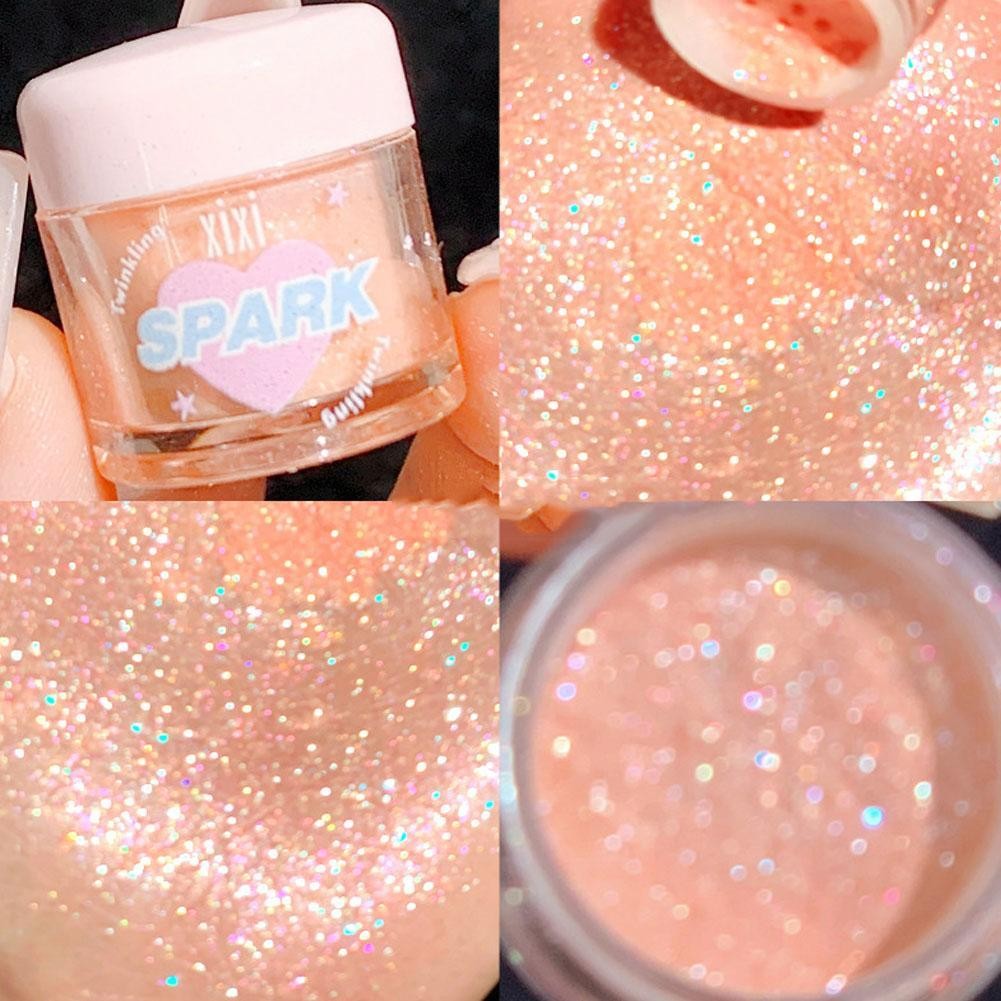 Glitter Highlight Flash High-gloss Powder Natural Fine Eyeshadow Powder Flash R1k6