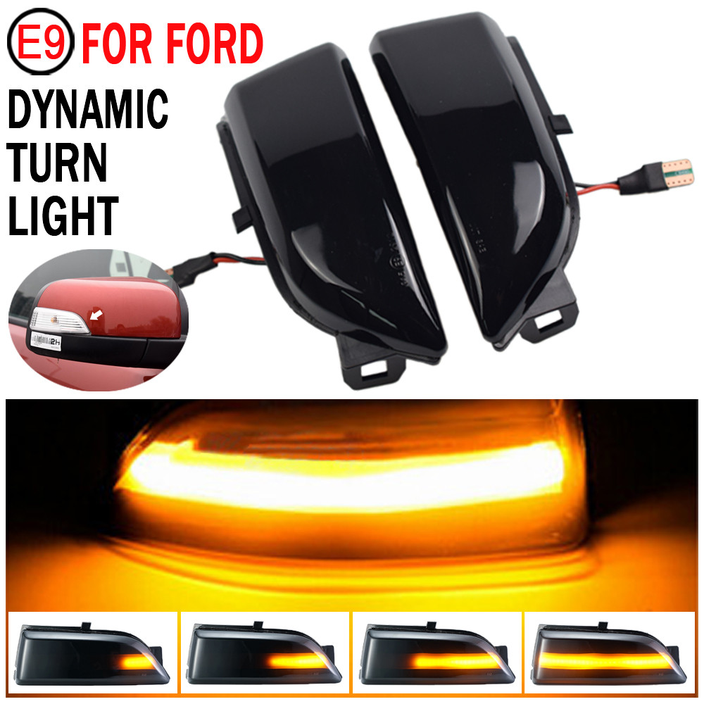 2pcs สําหรับ Ford Ranger T6 2012-2019 Raptor Wildtrak LED แบบไดนามิกไฟเลี้ยวลําดับด้านข้างกระจกไฟแสดงสถานะ