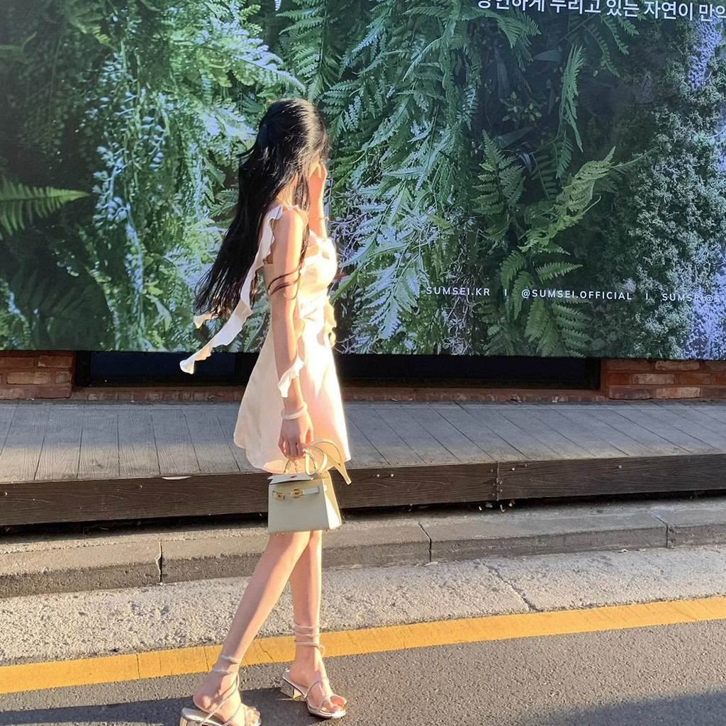 Veewink พร้อมส่งจากกทม ชุดเดรสผ้าซาตินผ้าซาติน ชุดเดรสกระโปรงสั้น ผ้าซาติน สไตล์เกาหลี สําหรับสตรี - รูปที่ 5