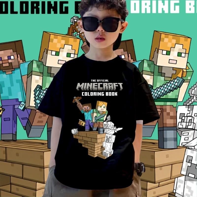 (จัดส่งตลอด 24 ชั่วโมง)เสื้อยืดเด็ก Minecraft Children's Tshirt ผ้าคอตตอนเนื้อนุ่มมีให้เลือก 8 สี เหมาะกับเด็กผู้ชาย
