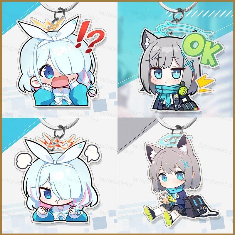 Sta5 Blue Archive พวงกุญแจวงกลมอะคริลิค ของขวัญสําหรับแฟน พวงกุญแจเครื่องประดับกระเป๋าเป้สะพายหลัง อุปกรณ์ต่อพ่วงเกม