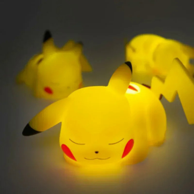 Pokemon Pikachu Night Light Glowing Anime Figures Toy Pokemon Pikachu Cute Bedside Led Lamp Kawaii C