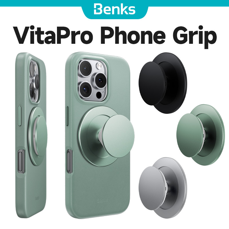 [Benks Official] Benks VitaPro Magnetic Phone Grip Airbag Holder for IPhone Hands-Free Stand Slim Design