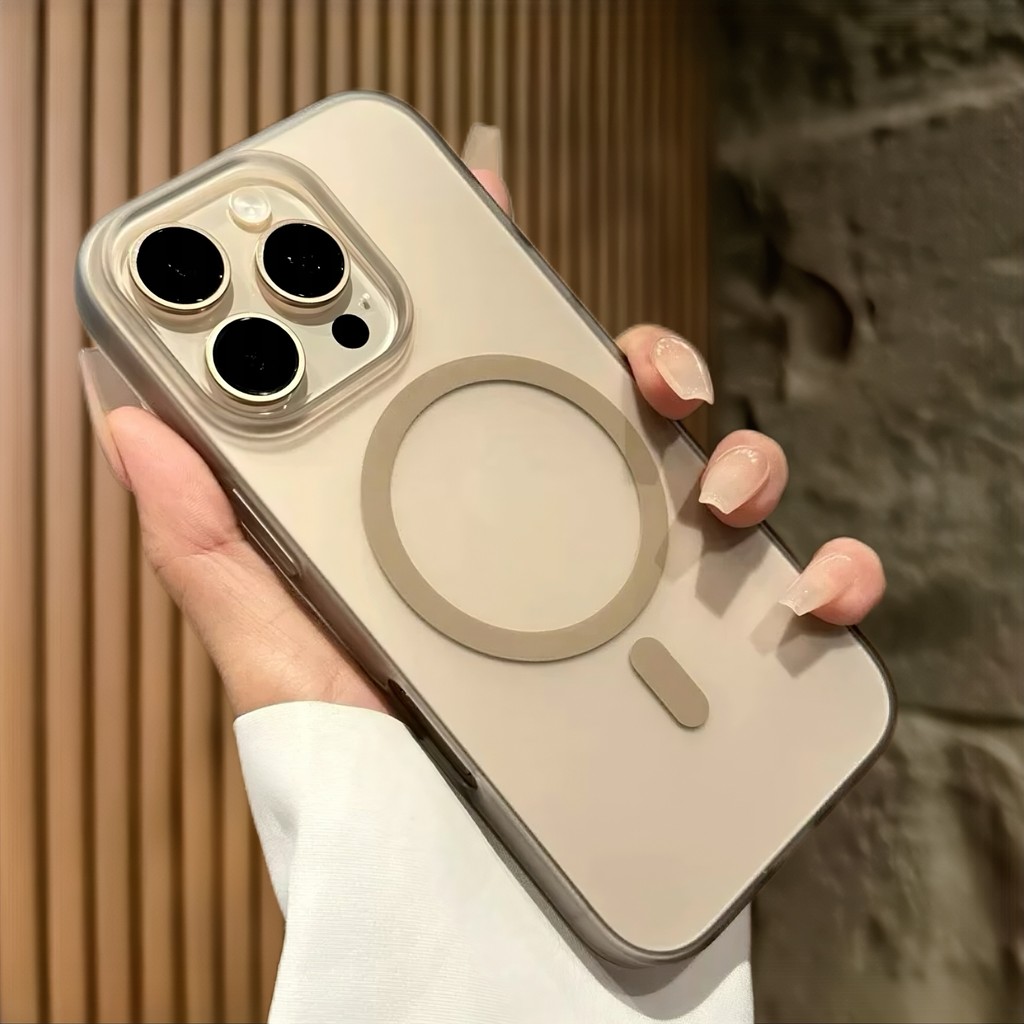 【บางเฉียบ Matte PC Hard case / ทะเลทราย Titan】เคส เข้ากันได้ iPhone 11 12 13 14 15 16 Pro Max case