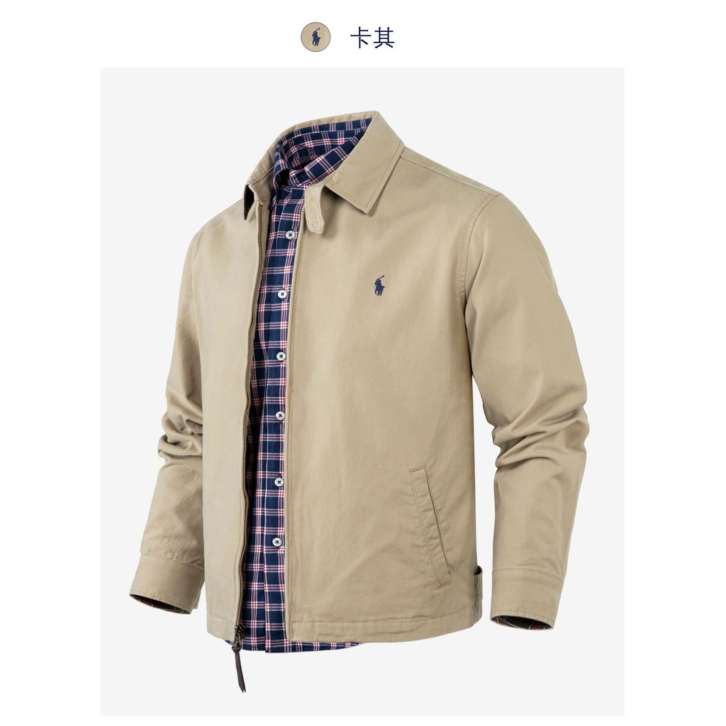 ขายร้อนPred Jacket Casual Coat Cotton Polo Collar Top