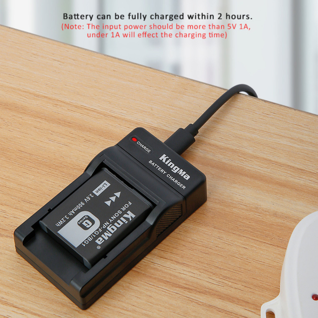 Kingma Sony NP-FG1 / NP-BG1 แบตเตอรี่ แท่นชาร์จ (ประกันศูนย์ 1 ปี)