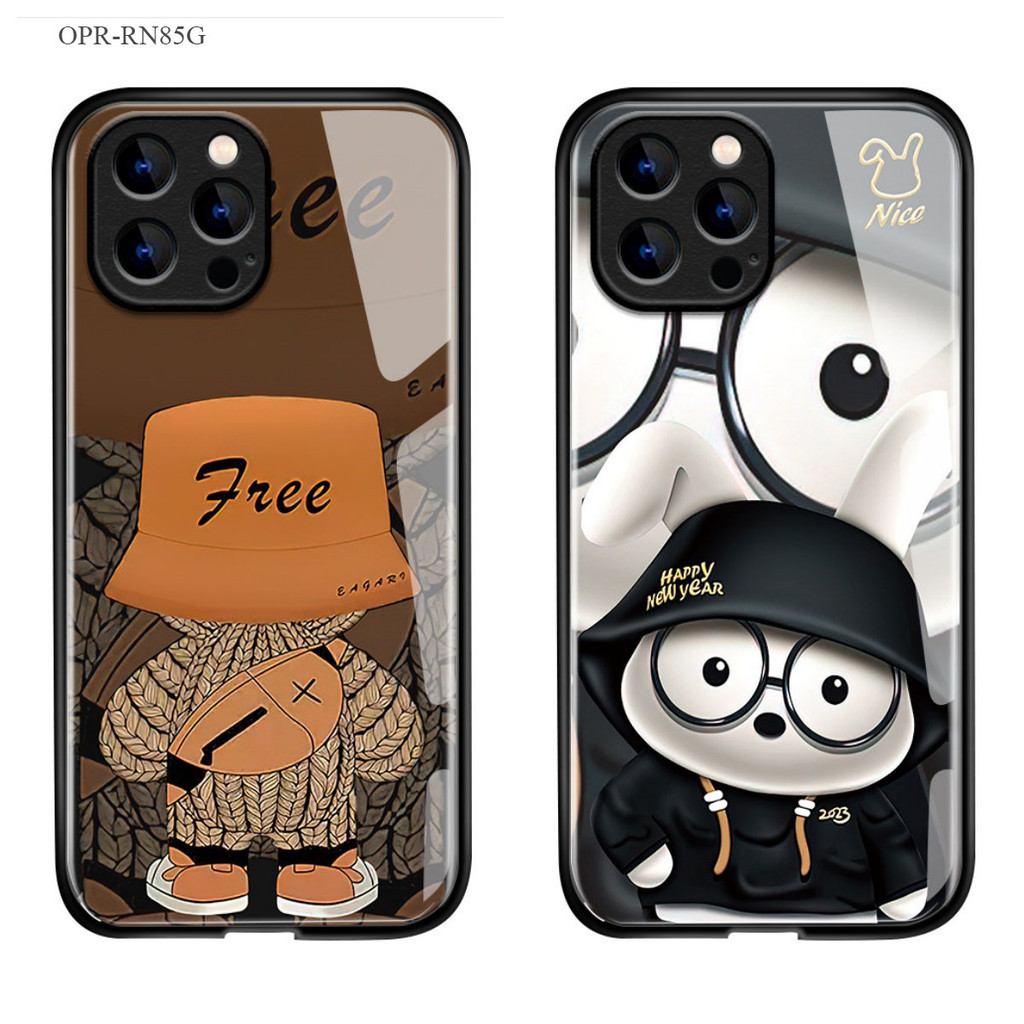 OPPO Reno 8 8Z 7 7Z 6Z 6 5 4 2F F11 F9 F7 F5 Pro Youth 4G 5G เคสออปโป้ Hard Glass Case