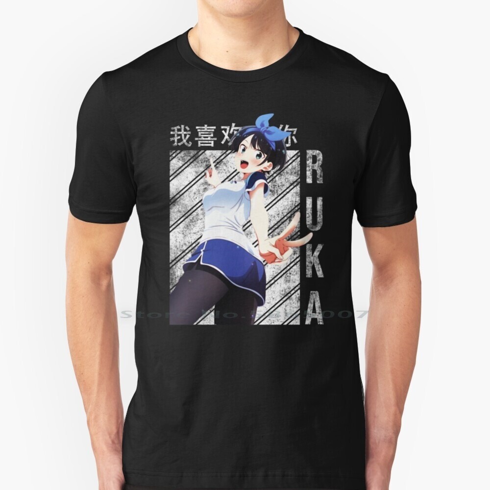 [S-5XL]Rent A Girlfriend-Ruka Sarashina-Anime T Shirt 100% Cotton Rent A Girlfriend Anime Rent A Gir
