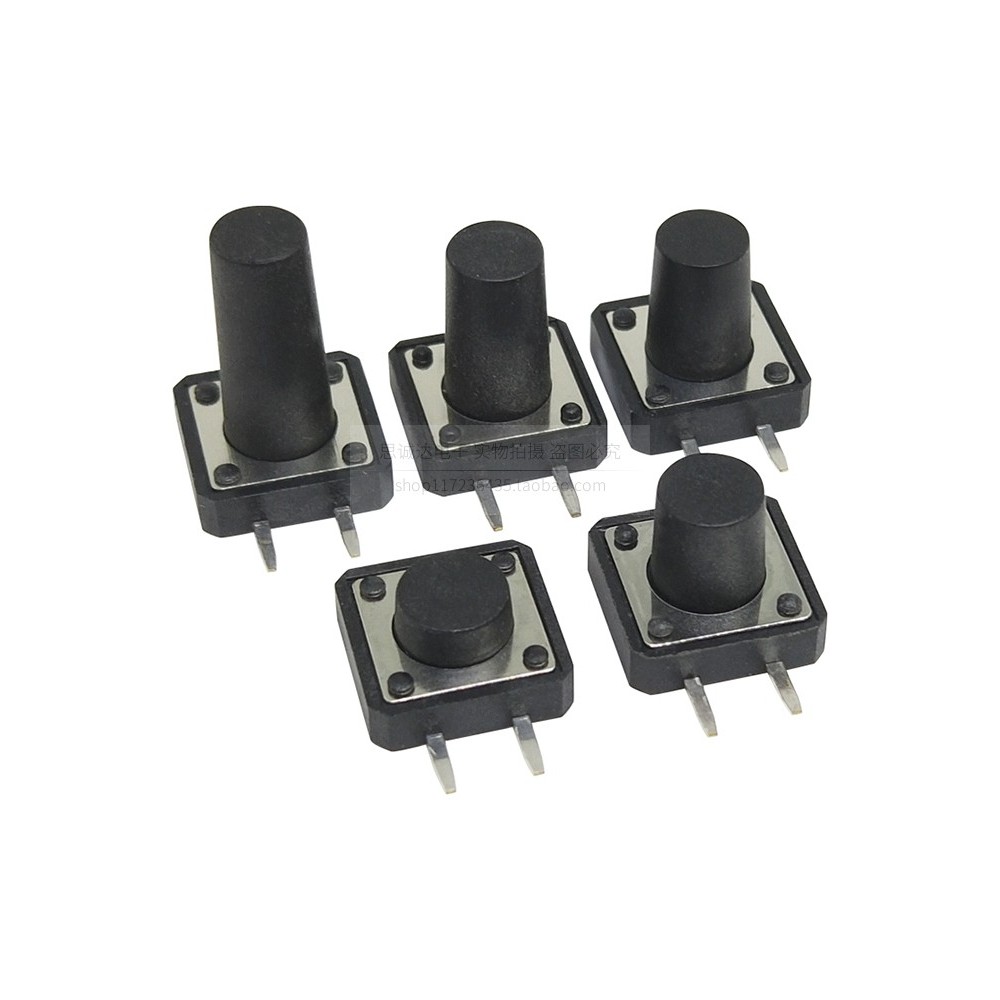 Tact ปุ่ม Micro สวิทช์ด้านข้าง 2 Pins 12 * 12 * 4.3/5/6/7/8/9/10/11-18 มม. ปลั๊กด้านข้างแนวนอน 12 * 12 มม.ด้านข้าง 2 Pins Tact สวิทช์