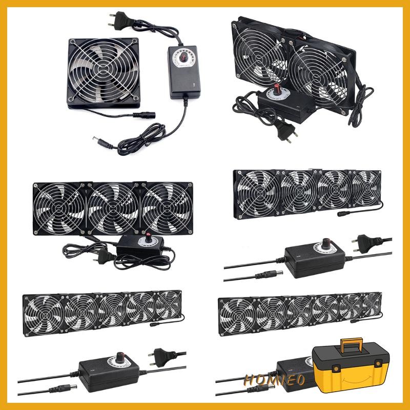 Homie0 พัดลมคอมพิวเตอร์ 120 มม. พร้อมปลั๊ก AC100-240V สําหรับเวิร์กสเตชันและระบายความร้อนเซิร์ฟเวอร์