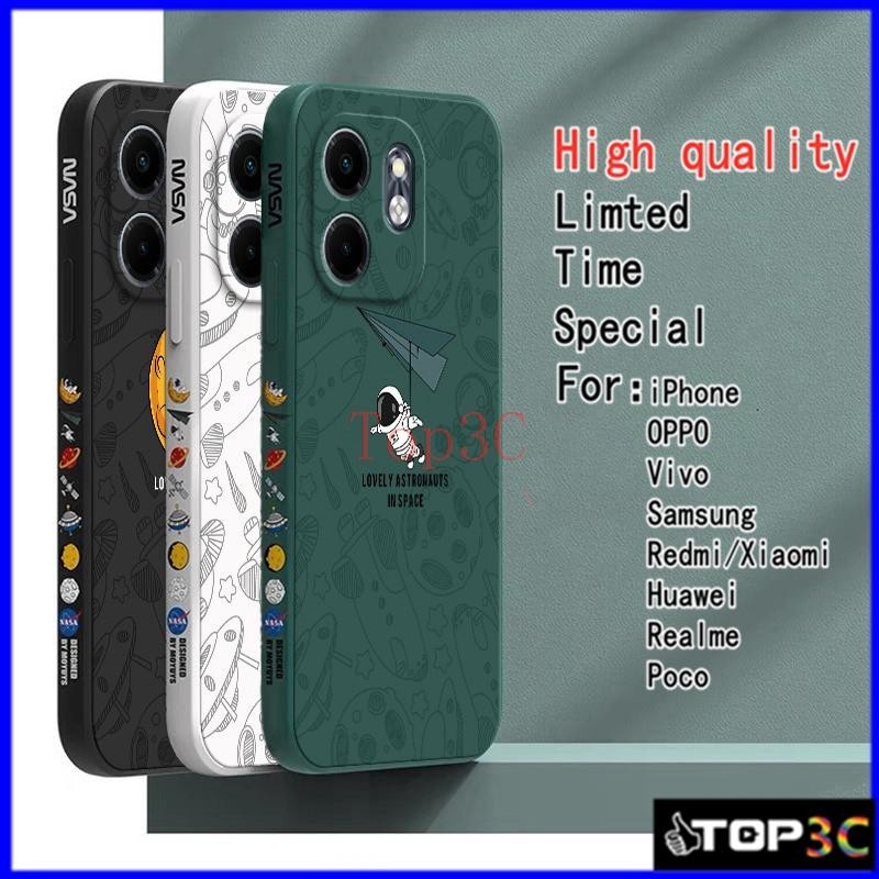 เคส infinix Smart 9/Smart 8 Pro ภาพประกอบอวกาศ เคสโทรศัพท์นักบินอวกาศ TKR