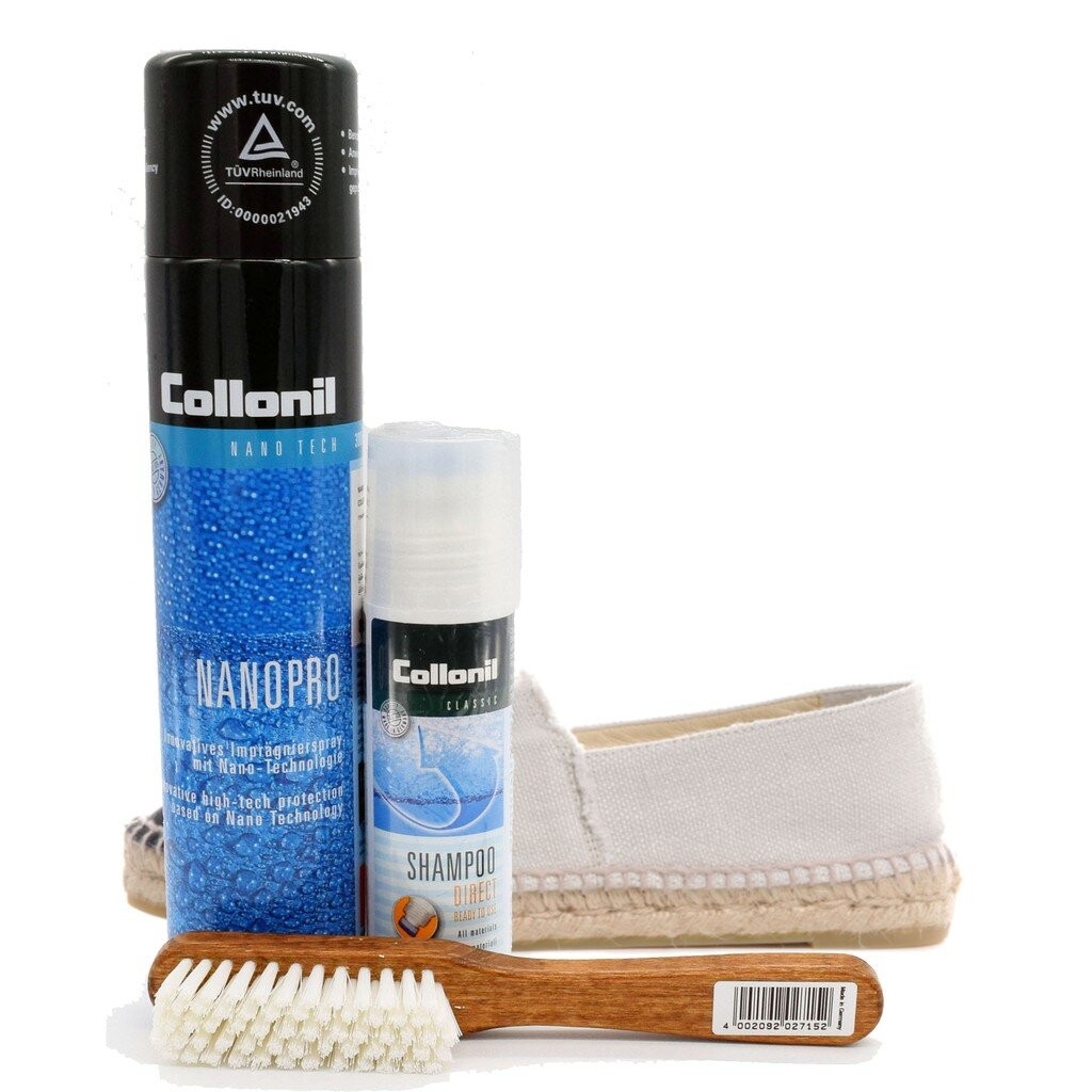 COLLONIL SET 3 ชิ้น สำหรับทำความสะอาด และปกป้องกระเป๋าผ้า รองเท้าผ้าใบ หนังกลับ