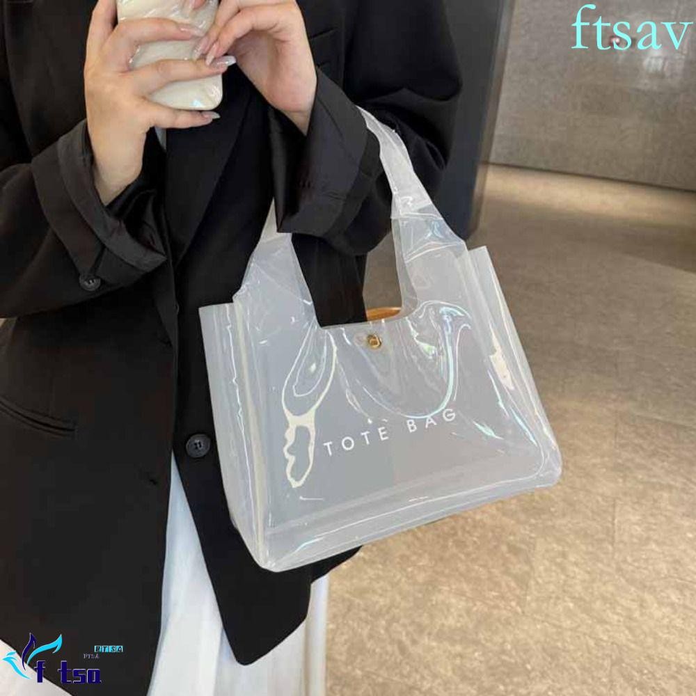 SWIFTSAVER กระเป๋า PVC tote bag สำหรับชายหาดและฤดูร้อน ถือหรือสะพายได้