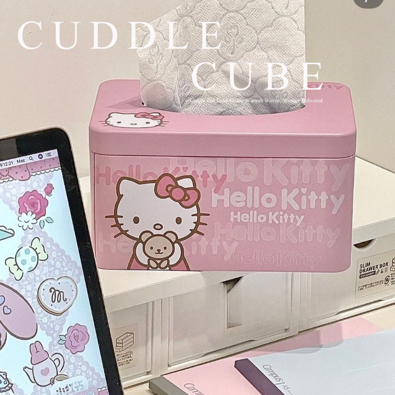 สไตล์แฟชั่น/Kitten/Themeกล่องกระดาษทิชชู/เหมาะสําหรับห้องนั่งเล่น/ห้องน้ํา/โต๊ะ/กล่องกระดาษห้องนอน-045