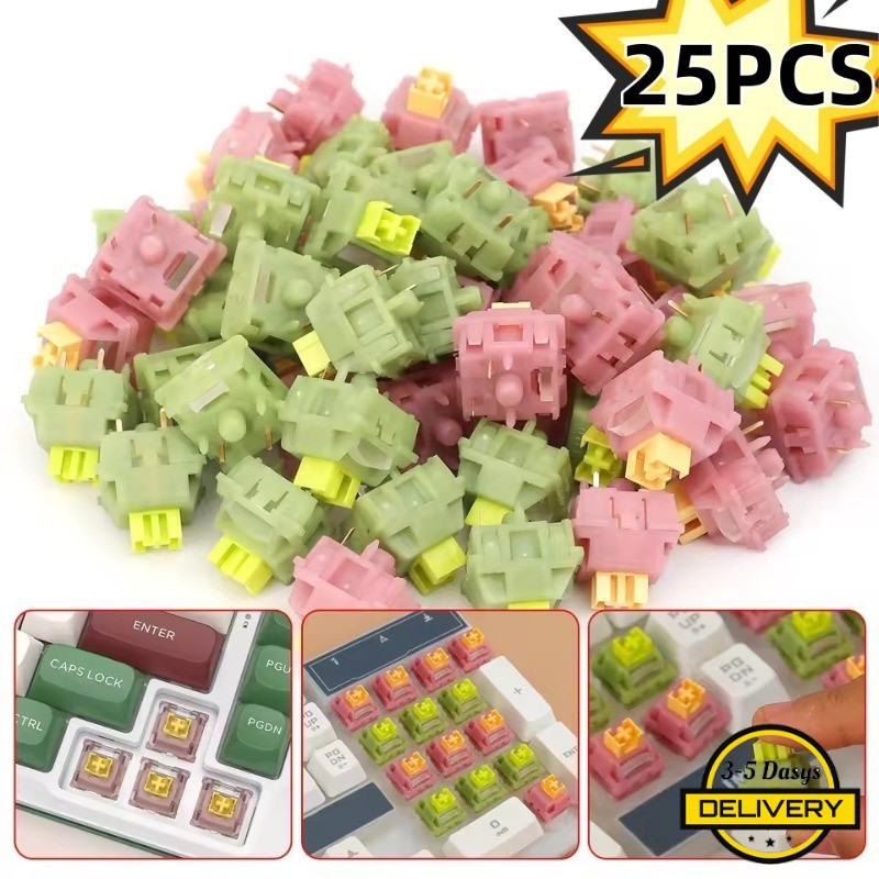 [3-5 วันมาถึง]5-25 ชิ้น V3 สวิตช์แกนเงียบ PA66 ที่อยู่อาศัย | สวิตช์เชิงกลพร้อมแกนเพลา ปอม คอลัมน์ไก