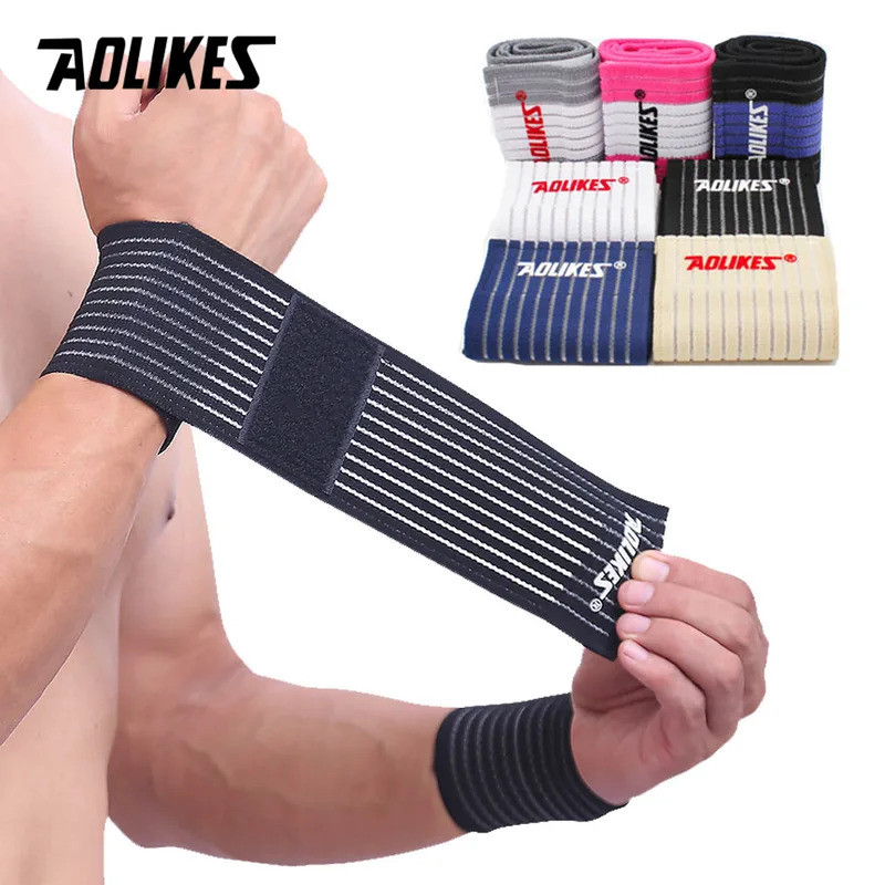 AOLIKES สายรัดข้อมือระบายอากาศ ปรับขนาดได้ พยุงข้อมือ