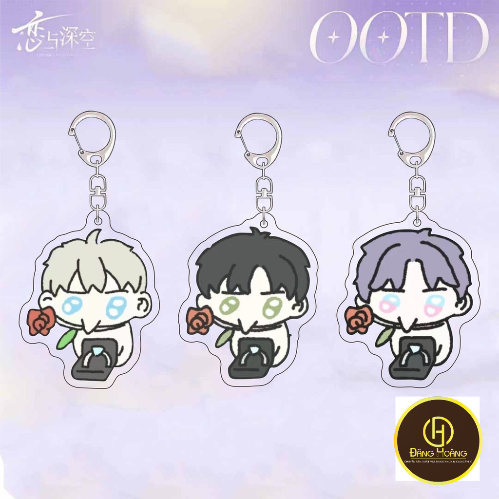 Love and Deep Space Xiaobiga พวงกุญแจ LiShen Qiyu จี้คู่รักการ์ตูนน่ารักที่มีชื่อเสียงของ LiShen Qiy