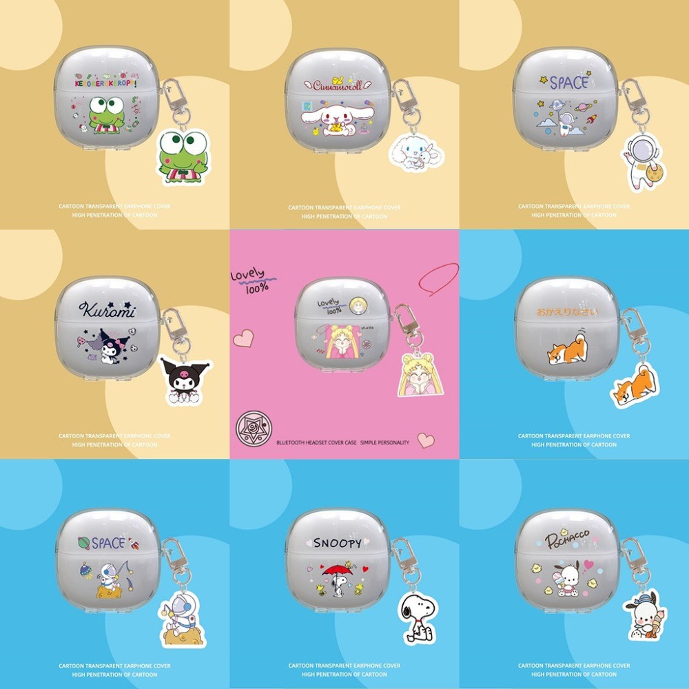 สําหรับ Global Version Redmi Buds 8 Lite TWS หูฟังบลูทูธ 3D การ์ตูนซิลิโคนสําหรับ Xiaomi Redmi Buds 8 Lite กันกระแทกฝาครอบป้องกันพร้อมจี้
