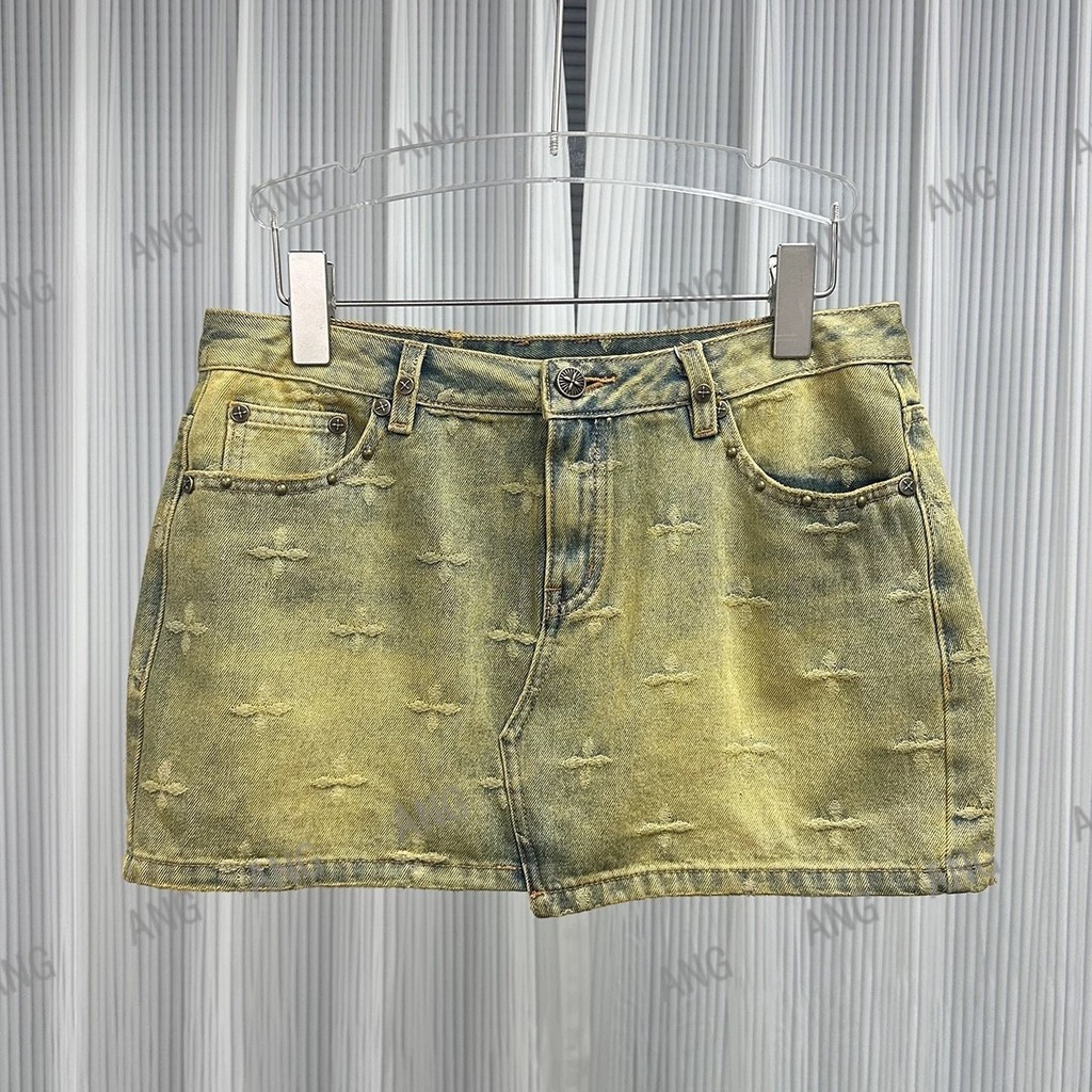 SMF Temple Garden กระโปรงยีนส์กระโปรง Jacquard 24 ผู้หญิง