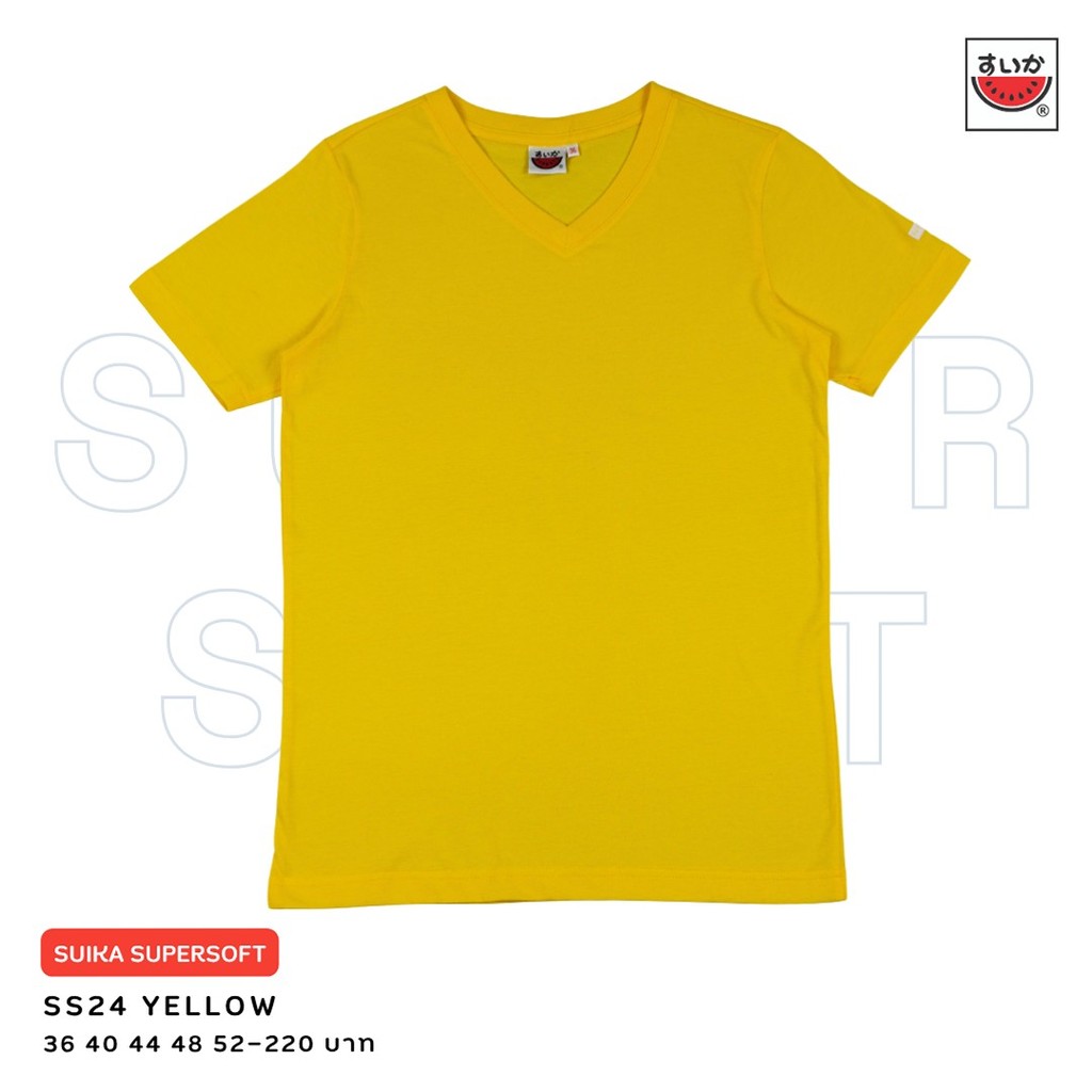 เสื้อแตงโม (SUIKA) - เสื้อยืดคอวีแขนสั้น SUPERSOFT สี SS09 SS12 SS24 SS25 SS26 — صورة 5