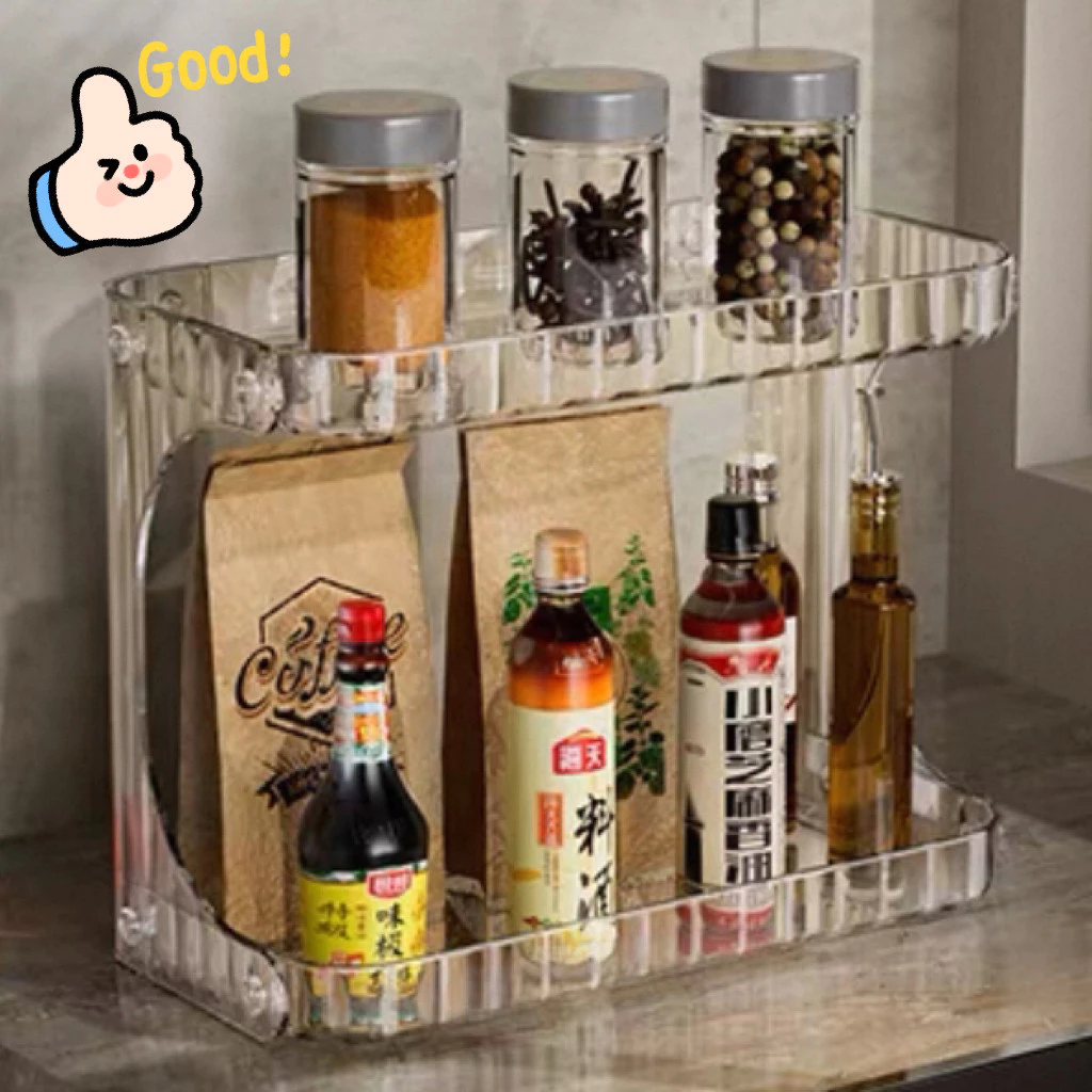 ชั้นวางของใช้ในห้องน้ํา วางเครื่องสำอางค์ ชั้นเก็บสกินแคร์บนอ่างล้างหน้า Cheese girl