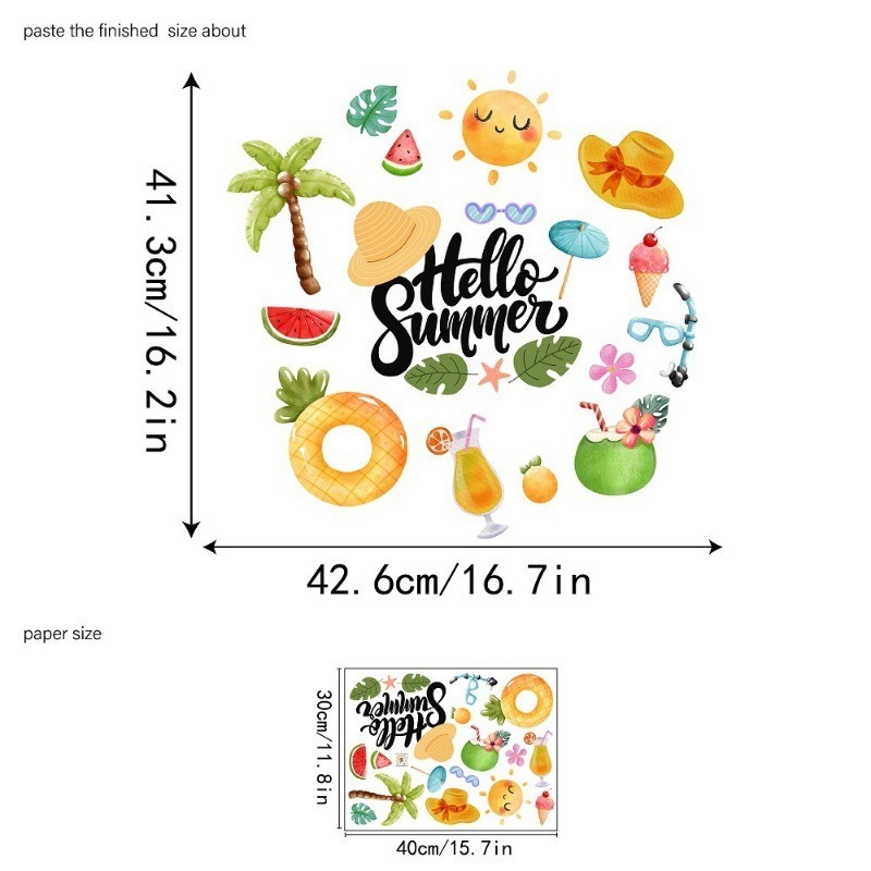 สติ๊กเกอร์สูญญากาศ สติกเกอร์ติดกระจก สไตล์การ์ตูน กันน้ำ ติดกระจกง่าย 40*60cm สำหรับตกแต่งหน้าต่าง - รูปที่ 3