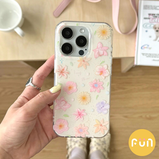 INS ดอกไม้สีสันสดใสโทรศัพท์มือถือสําหรับ iPhone 16 15 14 13 Pro Max 15Promax 16Pro พร้อมโซ่หลุมใหญ่สกปรกทน Hard IMD ฝาหลัง ราคา ถูกที่สุด ดีลบีเคเค แกลเลอรีภาพที่ 3