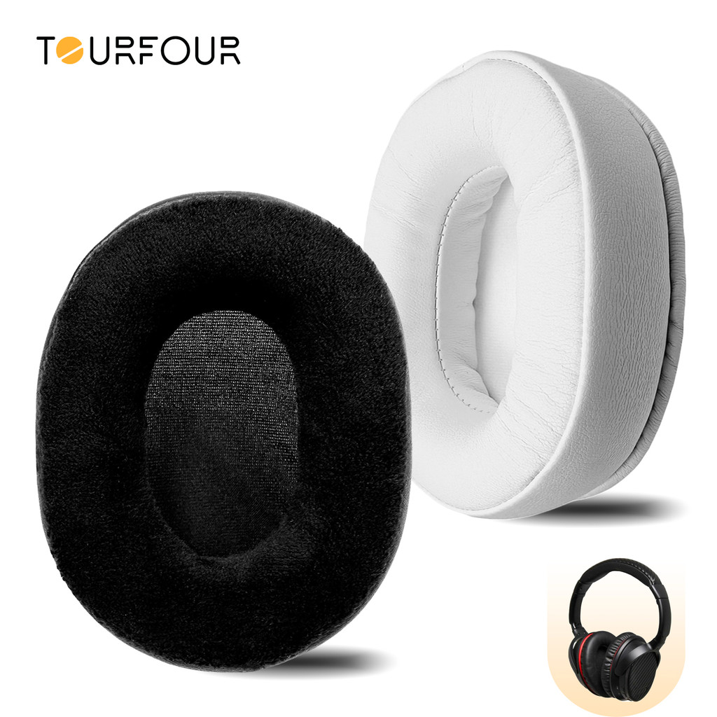 TOURFOUR เปลี่ยนแผ่นรองหูฟังสําหรับ Ausdom Anc7 หูฟังแผ่นรองหูฟังแขน Earmuffs ชุดหูฟังแถบคาดศีรษะ