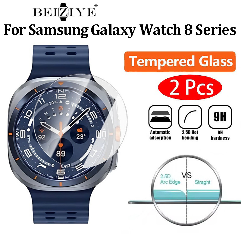 กระจกนิรภัยสําหรับ Samsung Galaxy Watch 8 Classic / Ultra 2 ป้องกันหน้าจอสําหรับ Samsung Galaxy Watch 8 40 มม.44 มม.ฟิล์มป้องกัน