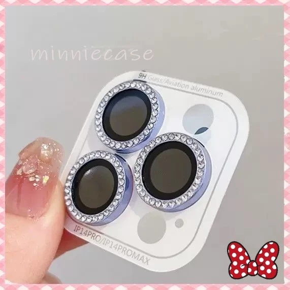 💎💎💎diamond ฟิล์มป้องกันเลนส์กล้องขอบเพชร สำหรับ iPhone11 12 13 14 15 16 PRO MAX 11 12MINI 15 16 PLUS ฟิล์มเลนส์ส่องแสง thumbnail 8