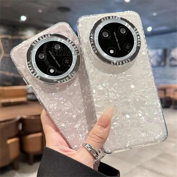 เคส Honor X9C Smart เคส Honor X9B เคสลายเปลือกหอยแบบแข็งกันกระแทกสีชมพู