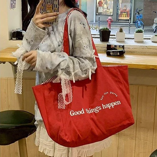 bangkoklist(BA2438) กระเป๋าสะพายผ้าใบใหญ่/ผ้าลายทาง/ใช้ได้2ด้าน
