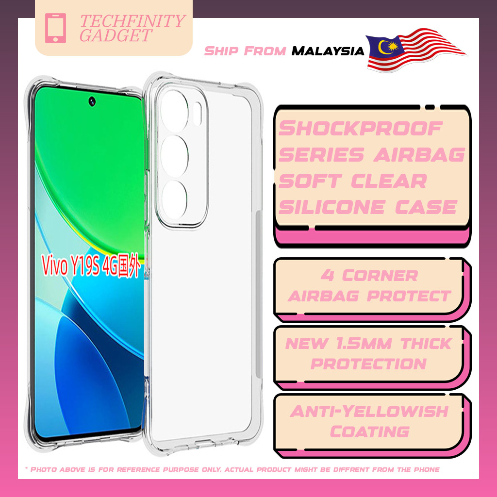 Vivo Y91 Y91i Y93 Y95 Y91C Y1s Y81 Y81i Y85 Y71 Y66 Y67 Crystal Clear TPU Case