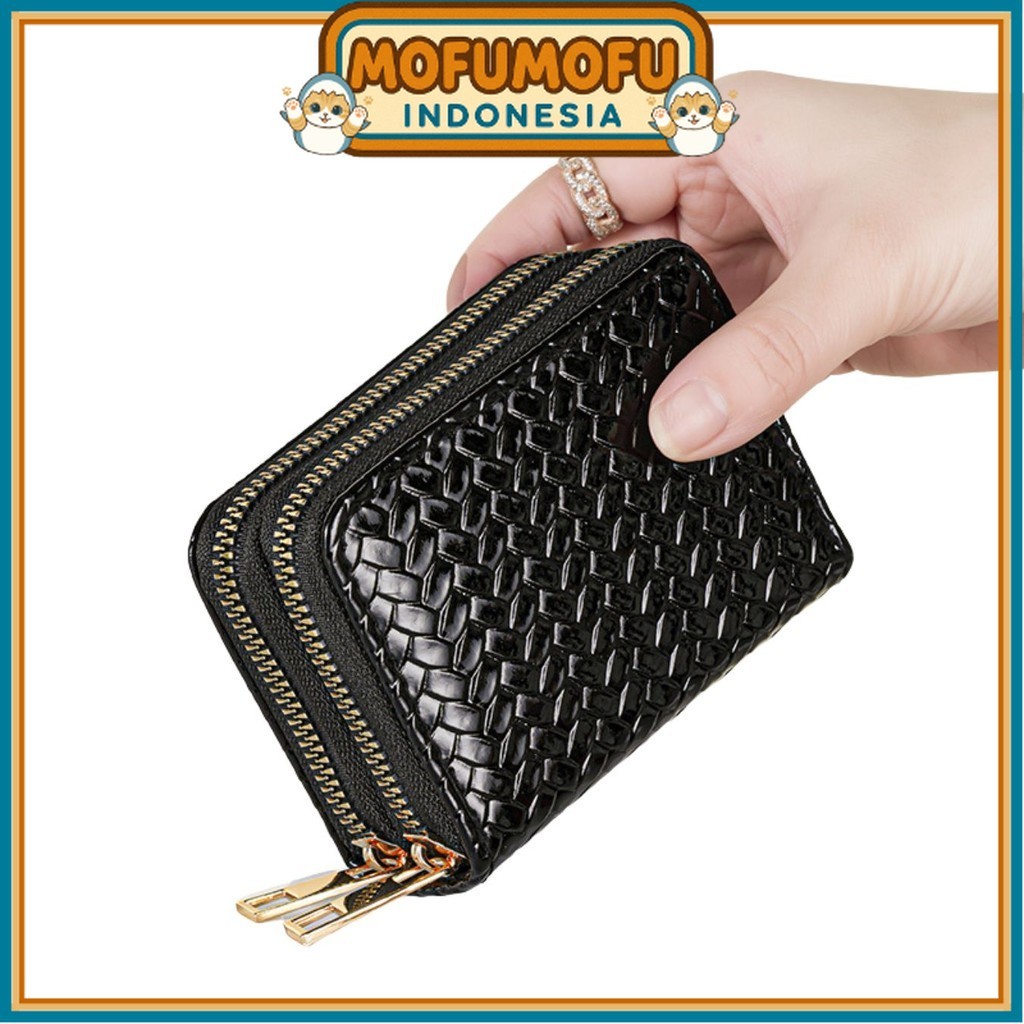 Rowena Branded Womens Black Zipper Wallet WA1175B5 2