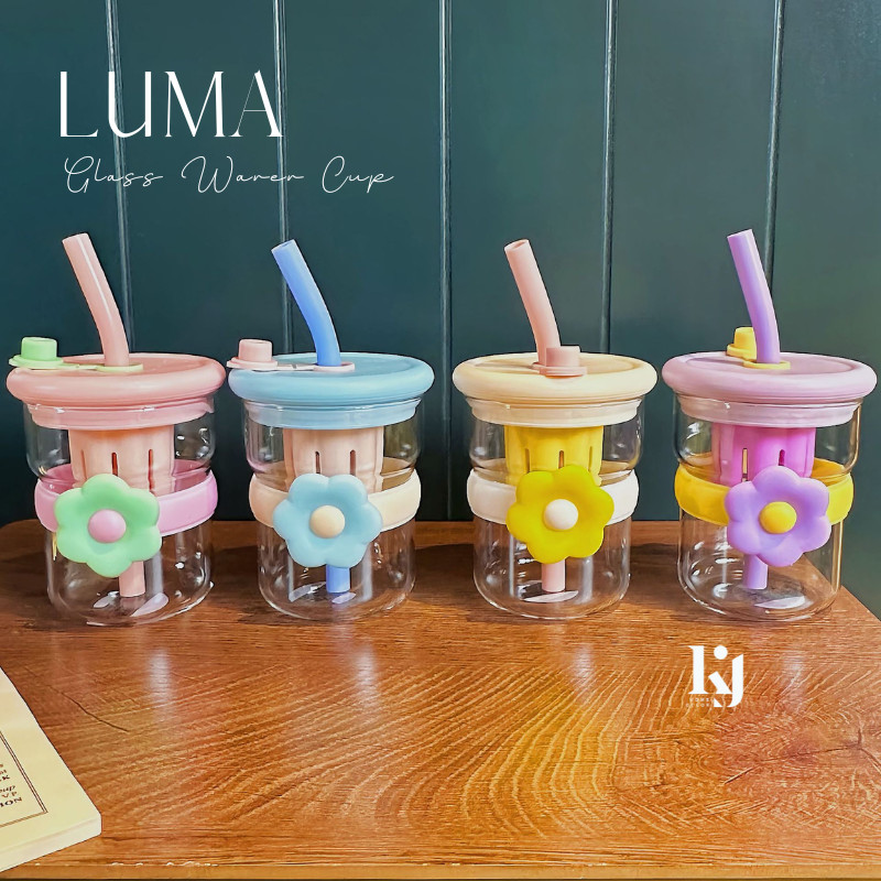ขวดน้ําดื่มถ้วยน้ําแก้ว LUMA
