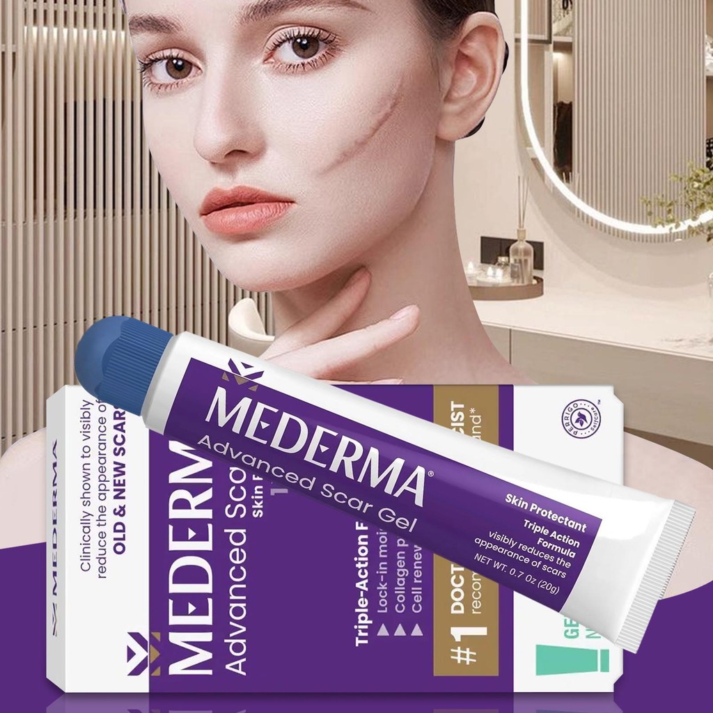 Mederma Advanced Scar Gel ผิวปกป้องลดลักษณะของเก่าและรอยแผลเป็นใหม่ Long-Term Scar Care cupionph
