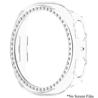 Diamond Bling Hollow Protector สําหรับ Samsung Galaxy watch 8 40 มม.44 มม.กรณี Hard PC เกราะป้องกันกันชนสําหรับ Galaxy watch8 ฝาครอบ